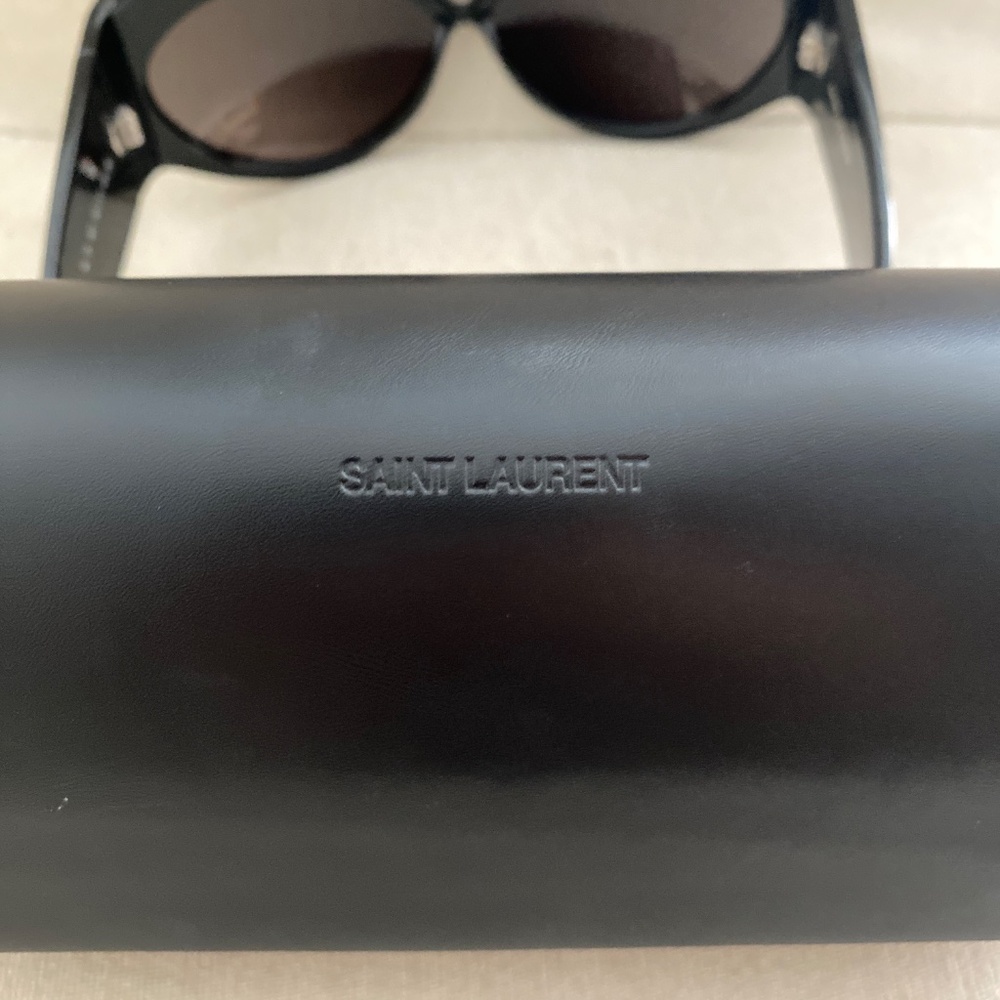 NWOT Saint Laurent 67mm Cat Eye black Sunglasses - Picture 9 of 11